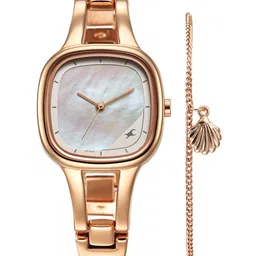 Fastrack Women Mother of Pearl Dial & BraceletStrap Analogue Watch with Bracelet 6147WM01F-image-22