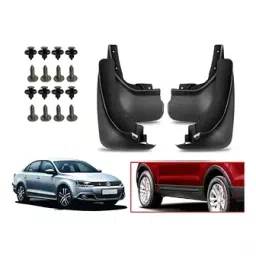 Auto Pearl Front and Rear Mud Guard For Volkswagen Jetta (Black) Set of 4 Pcs-picture-33