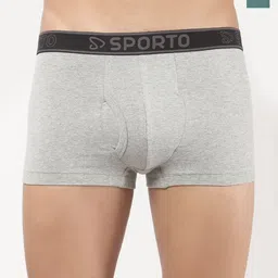 Sporto by Macho Pack Of 2 Combed Cotton Mid-Rise Short Trunks-image-49
