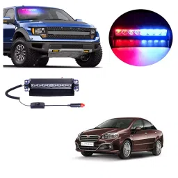 Cartronics 8 LED  Red Blue  Police Flasher Light  for Fiat Linea-picture-42