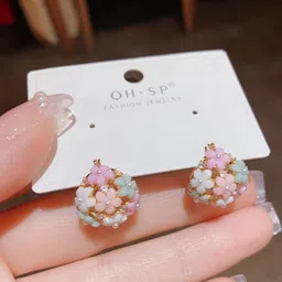 Estailo fashion Floral Studs Earrings-picture-28