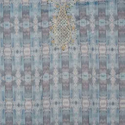 SHADOW & SAINING Abstract Printed Beads and Stones Unstitched Dress Material image 2