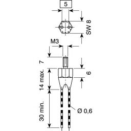 Epcos B57045K Series NTC Type Thermistor 47 kΩ Resistance 450 mW Maximum Power Rating, B57045K0473K000 (Pack of 1000) image 3