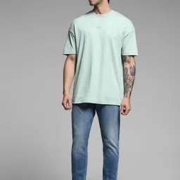 Jack & Jones Men Slim Fit Low Distress Heavy Fade Stretchable Jeans image 4
