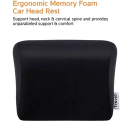 Travel Blue Black Memory Foam Filled Faux Velvet Ultra Soft Travel Pillow image 3