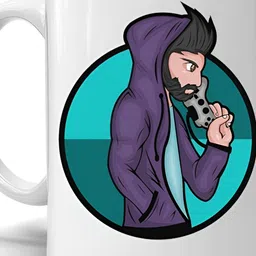 Mr UVD White & Purple Graphic Printed Ceramic Matte Mug 350 ml-picture-11