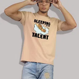 Greylongg Men Typography Printed Round Neck Cotton T-shirt-picture-36