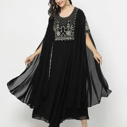 TS LIFESTYLE Embroidered Maxi Fit & Flared Ethnic Dress-picture-19