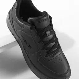 Skechers Lace Up School Shoes Solid Colour - Black image 2