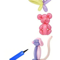 Sanjary Premium Twisting 5+ Balloons, Multicolor for Birthdays, Weddings & Festivals - Includes Pump & 5+ Balloon color design may vary image 3