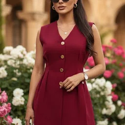 MARC LOUIS V-Neck Top With Trousers Co-Ords image 2