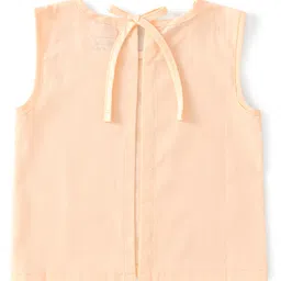 Babyhug 100% Cotton Sleeveless Back Knot Solid Colour Jhablas Pack of 5 - Multicolour image 5