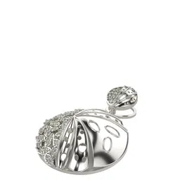 VALANOVA Women 14K White Gold & Lab Grown Diamond Pendant 3.49 gm image 3