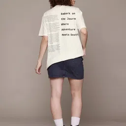 The Roadster Lifestyle Co. Women Printed Oversized T-shirt-image-37