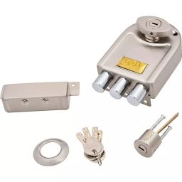 Atom Stainless Steel Silver Glossy Finish Deadbolt Lock, ML003-SS-BSK-picture-35