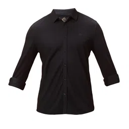 Being Human Men Classic Slim Fit Spread Collar Solid Cotton Casual Shirt-image-44