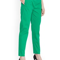 SRISARAS Women Pack of 2 Slim Fit Mid-Rise Trousers image 4