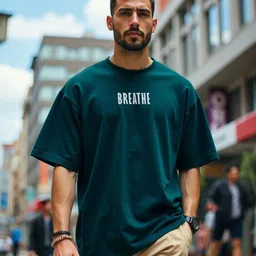 Mad Over Print Men Typography Printed Round Neck Cotton Oversized T-shirt-picture-15