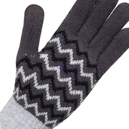 ELLIS Unisex Patterned Acrylic Touchscreen Gloves image 5