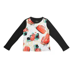 Disney by Wear Your Mind Boys Grey Printed Round Neck T-shirt-image-90