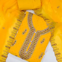 Panzora Embroidered Unstitched Dress Material-picture-32