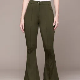 The Roadster Lifestyle Co. Women High-Rise Bootleg Trousers-picture-11