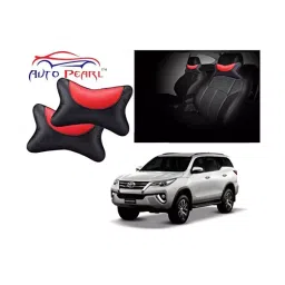 Auto Pearl Black and Red Designer Car Neck Rest Pillow Compatible for Ford Fotuner 2017-picture-20
