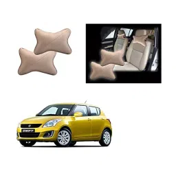 Auto Pearl Beige Designer Car Neck Rest Pillow Compatible for Maruti Suzuki Swift Type 4-picture-46