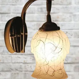 1ST TIME White Printed Metal Traditional Rectangle Shaped Wall Lamp-picture-51