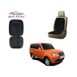 Auto Pearl Car Wooden Bead Seat Cushion with Grey Velvet Border Compatible for Grande Dicor - 2 Pcs-picture-34