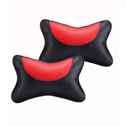 Auto Pearl Black and Red Designer Car Neck Rest Pillow Compatible for Venue-picture-48