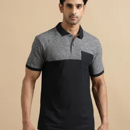 ECOLINE Clothing Men Antimicrobial Colourblocked Polo Collar T-shirt-picture-37