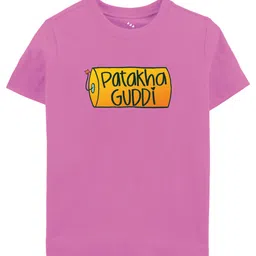 Zeezeezoo Diwali Theme Half Sleeves Pathaka Guddi Printed Tee - Pink-picture-17