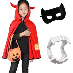 kaku fancy dresses Kaku Fancy Dress Halloween Theme Costume Set -   Black And Red-picture-39
