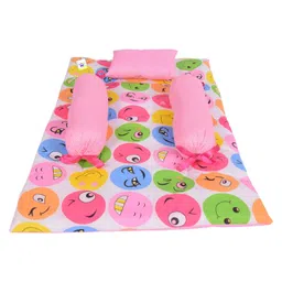 Babytoons New Born Baby Mattress with Pillow & Bolsters (0-6 Months) Pink-picture-30