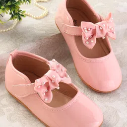 Cute Walk by Babyhug Ballerinas With Velcro Closure & Bow Applique - Pink-picture-23