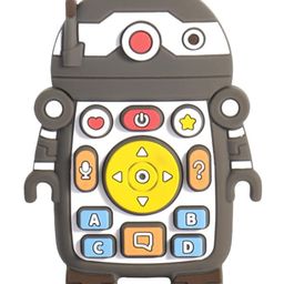 FunBlast Robot Shaped Silicone Teether Toy for BabiesPack of 1 Grey-picture-5