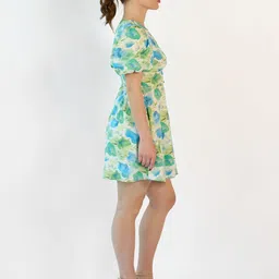 Virgio Pure Viscose Puff Sleeve Mini dress image 4