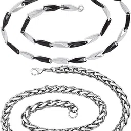 Anvika Unisex Silver Necklace and Chains-picture-27
