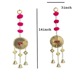GADINFASHION 2Pcs Pink & White Door Hanging Torans image 2