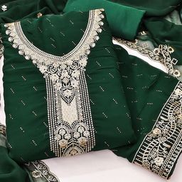 MANVAA Floral Embroidered Unstitched Dress Material-picture-2