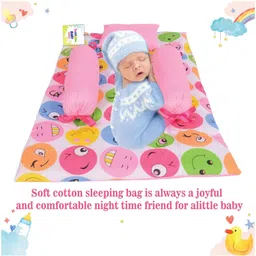 Babytoons New Born Baby Mattress with Pillow & Bolsters (0-6 Months) Pink image 4