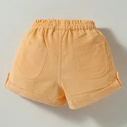 ToffyHouse Knitted Half Sleeves T-Shirt & Shorts Set with Monkey Embroidery - Light Blue image 5