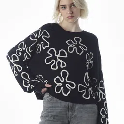 ONLY Floral Embroidered Pullover Sweaters image 5