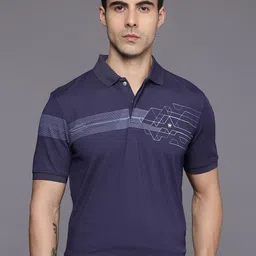 Louis Philippe Ath.Work Geometric Printed Slim Fit Polo Collar T-shirt-picture-24