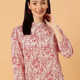 NEESH Women Floral Printed Mandarin Collar Top-picture-21