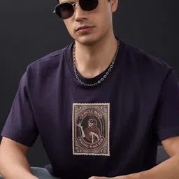The Souled Store Men Graphic Printed Round Neck Pure Cotton Relaxed Fit T-shirt-picture-36