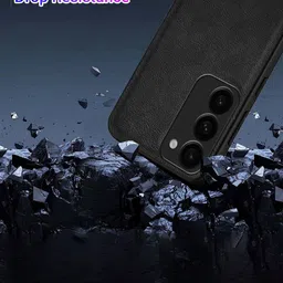 LIRAMARK Solid Samsung Galaxy S23 Plus Impact Resistant Leather Back Case image 5