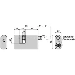 TAKIGEN Stainless Steel Personal Padlock Electropolishing with 2 Keys image 2