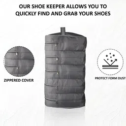 Aura Grey Set of 2 Regular Shoes Organiser Organisers image 4